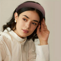 Solid Headband Padded Wide Brim Headdress For Skincare Makeup