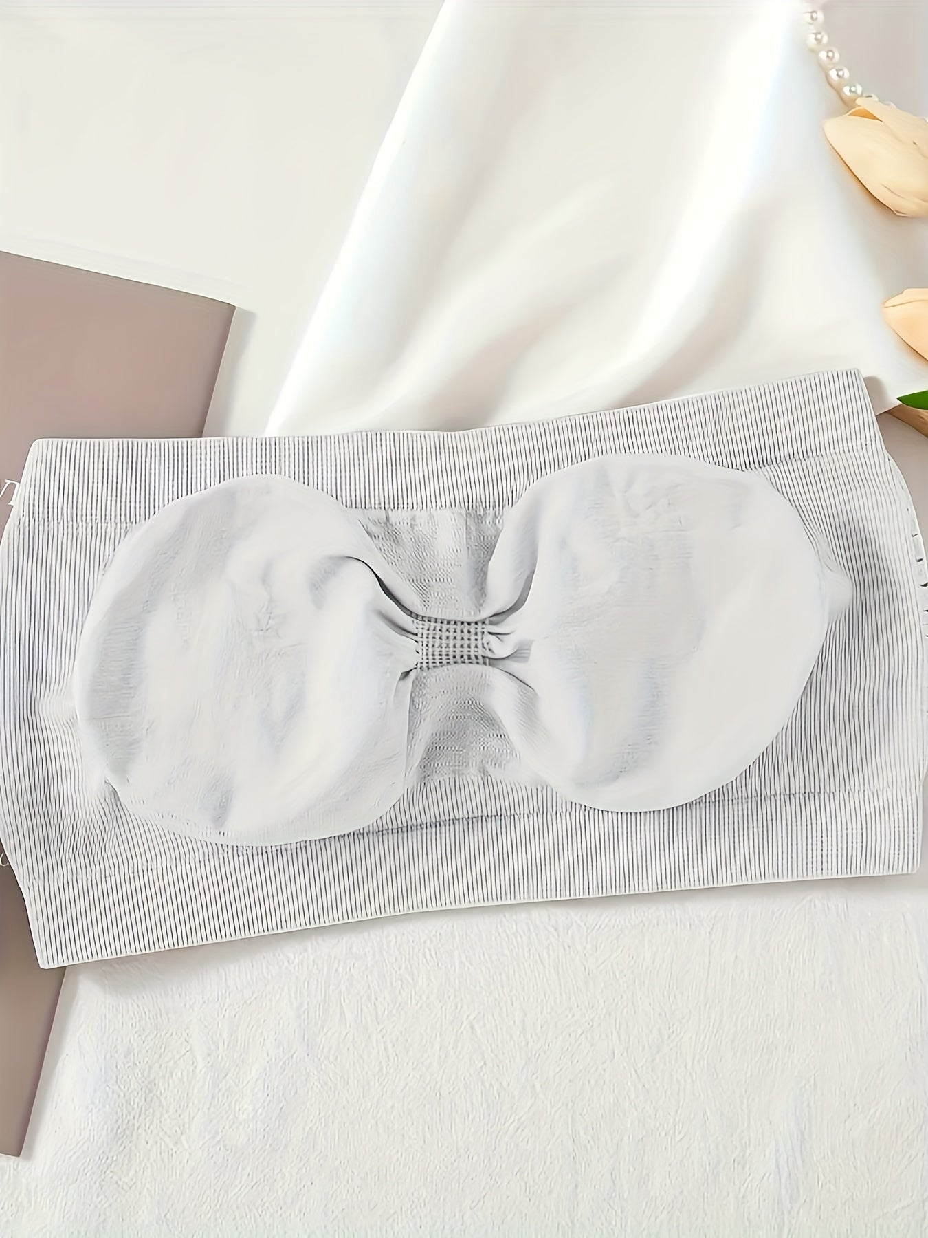 Strapless Bandeau Bra Hollow Out Stretch Underwear
