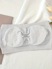 Strapless Bandeau Bra Hollow Out Stretch Underwear
