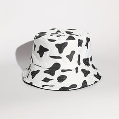 Children's Cow Pattern Double-sided Sun Hat for Outdoor Travel
