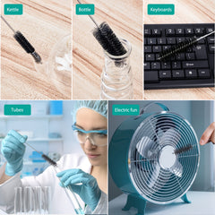 10pcs 304 Stainless Steel Bottle Brushes Reusable Straw Cleaning Brush