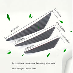 6pcs Carbon Fiber Air Bumper Spoiler - Upgrade Your Car's Aesthetic