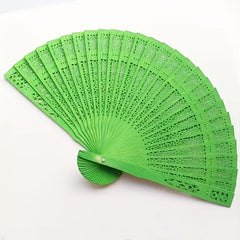 Flower Wooden Fan for Wedding Events Supplies