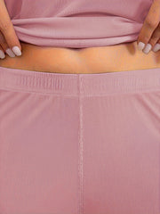 Short Sleeve Crew Neck Pajama Set for Women