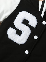 Boys Letter S Varsity Jacket Long Sleeve