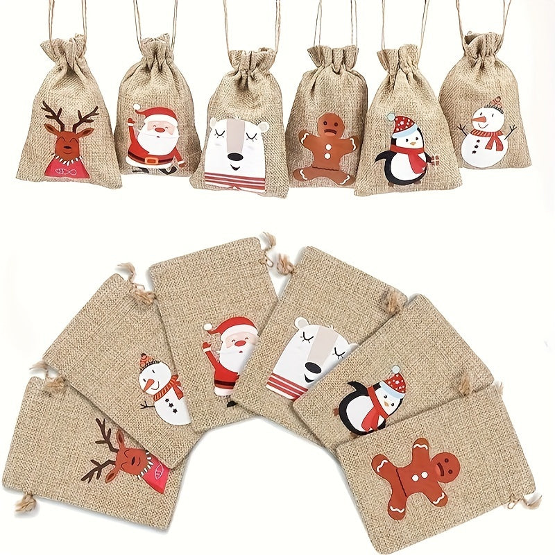 Christmas Jute Gunny Bag Christmas Jute Bag Christmas Gift