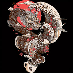 Ukiyo e Dragon Pattern Iron On Heat Transfer Sticker For DIY Clothing T Shirt