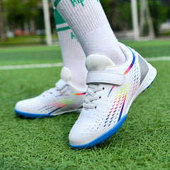 Boy's TF Football Boots Hook Loop Pro Outdoor Anti skid Soccer Cleats