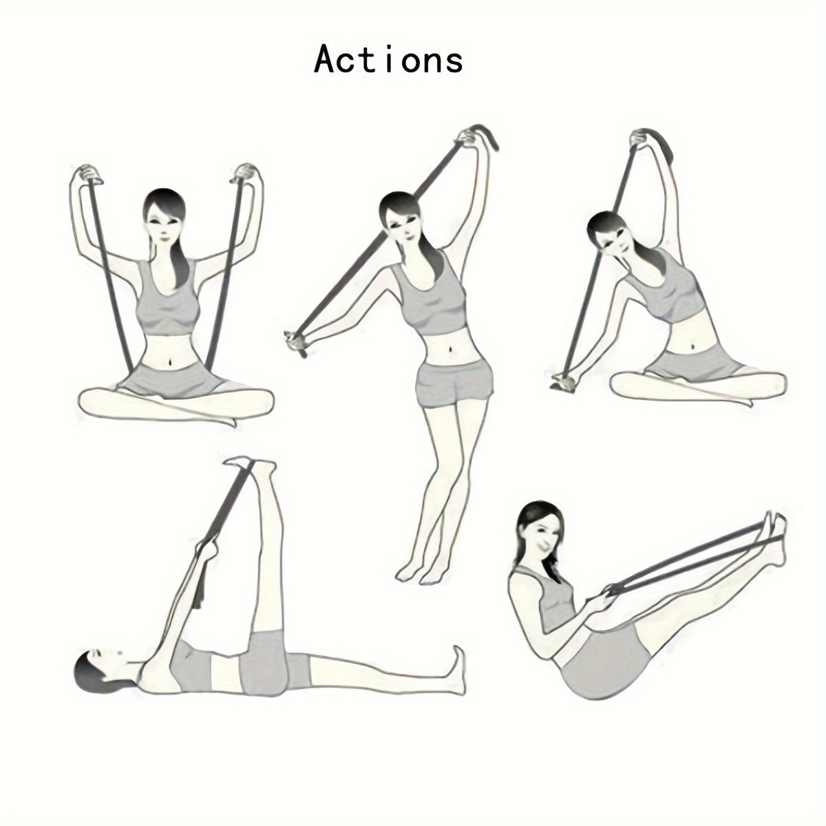 Yoga Segmented Resistance Rope for Open Back Shoulders Body Shaping