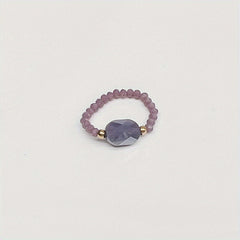 Colorful Crystal Glass Beads Ring for Women