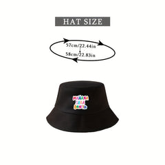 Candy Bucket Hat Letter Print Casual Basin Hat Unisex Lightweight Fisherman Cap