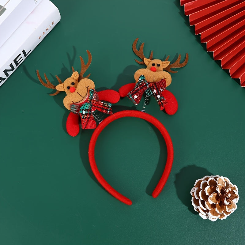 Christmas Party Supplies Bear Head Hair Hoop Holiday Props Headwear