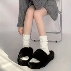 12 Pairs Ribbed Mid Tube Socks Women's Stockings