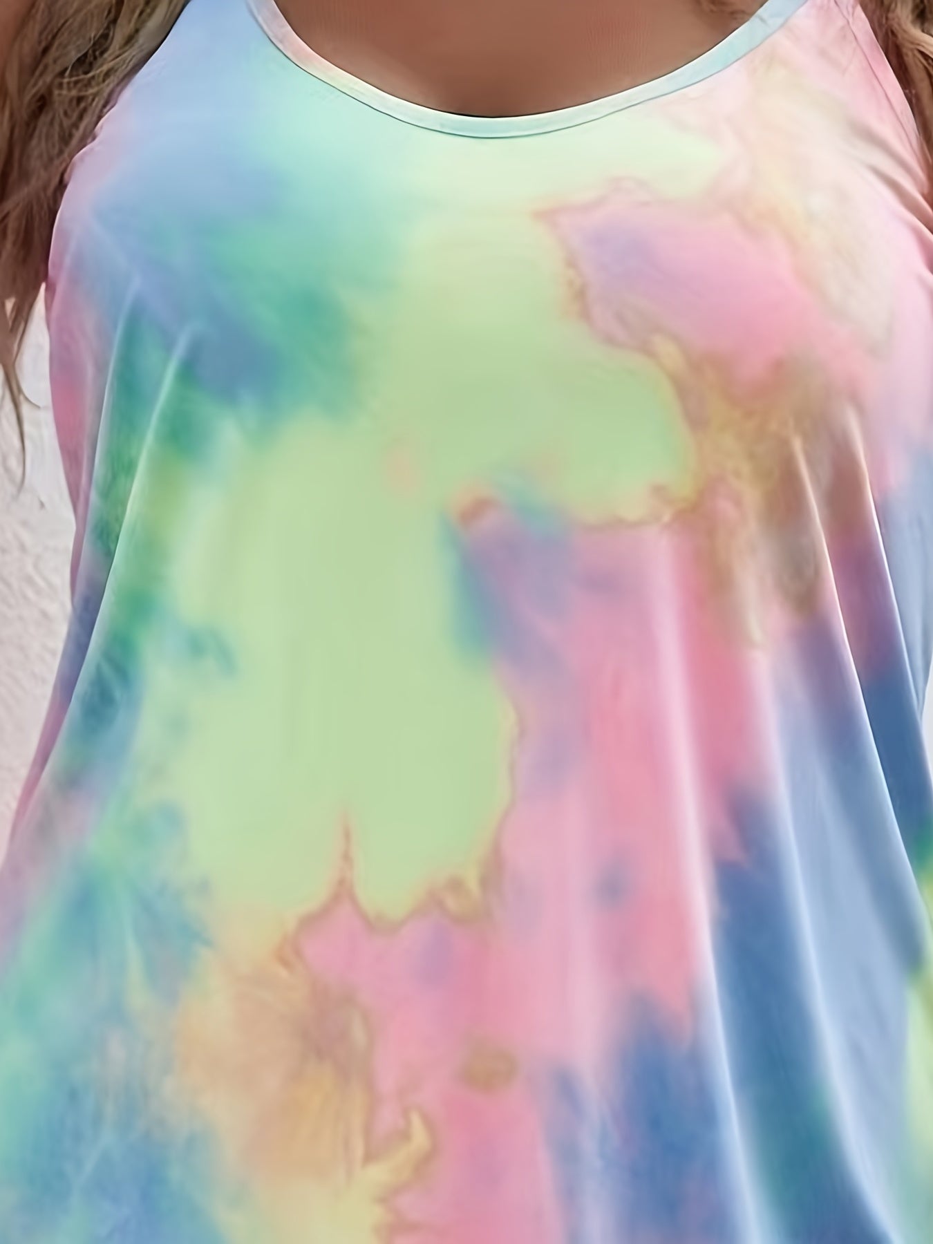  Tie Dye Criss Cross Back Cami Dress