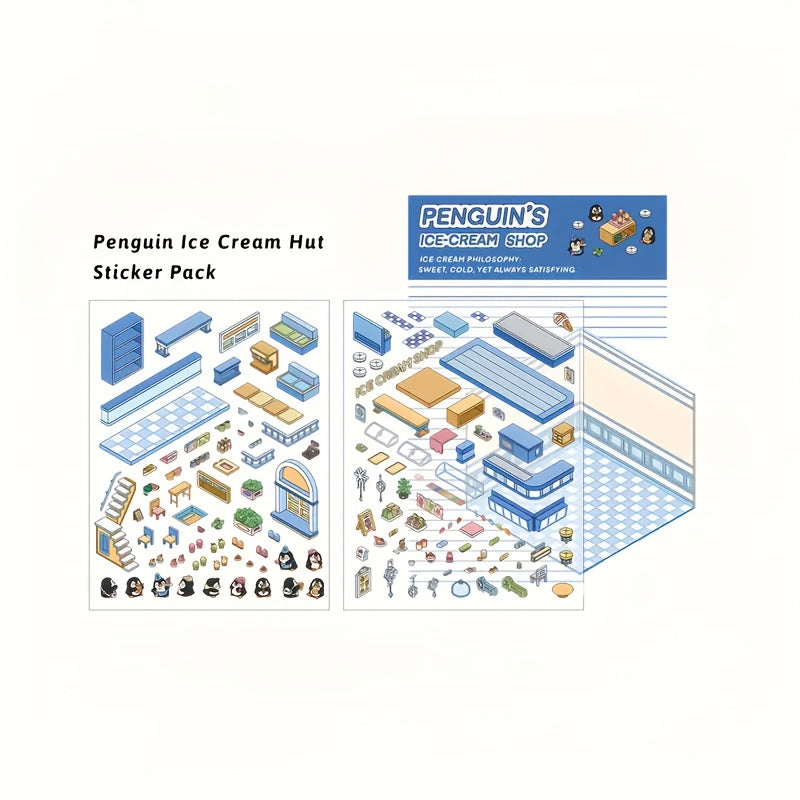 Reusable 3D House Stickers Animal Patterns Mixed Colors