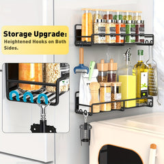 Magnetic Spice Rack for Refrigerator Kitchen Storage Organizer