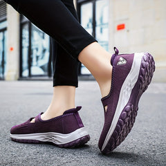 Non-slip Soft Sole Breathable Walking Shoes Slip-On Sporty Sneakers