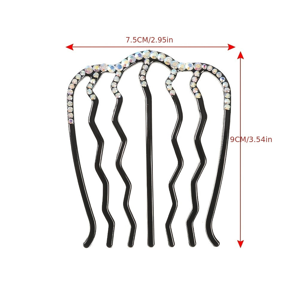 Vintage Rhinestone U-shaped Hair Pin