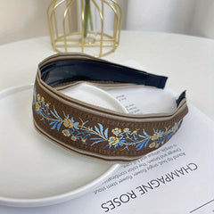 Vintage Flower Embroidery Headband Sweet Hair Accessory