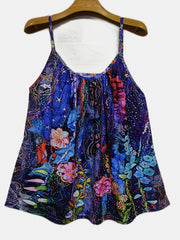 Floral Print Plus Size Cami Top