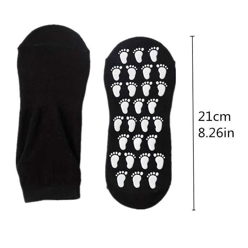 4 Pairs Cozy Yoga Socks Low Cut Anti-Slip Gripper Socks