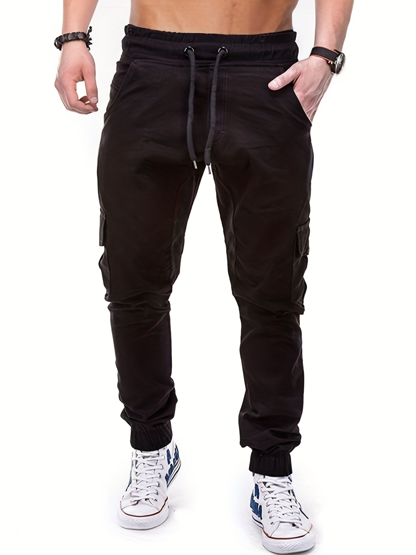 Men's Drawstring Cargo Jogger Pants