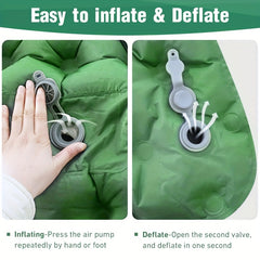Inflatable Mattress with Pillow & Pump for Camping Travel