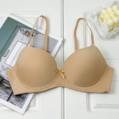 Glossy Thick Cup Bras & Bow T Shirt Bra Lingerie