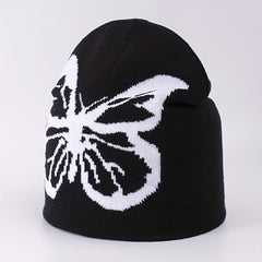 Butterfly Jacquard Woolen Beanie Hat Unisex