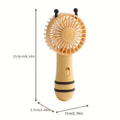 Bee Shape Handheld Fan Portable USB Rechargeable Mini Fan