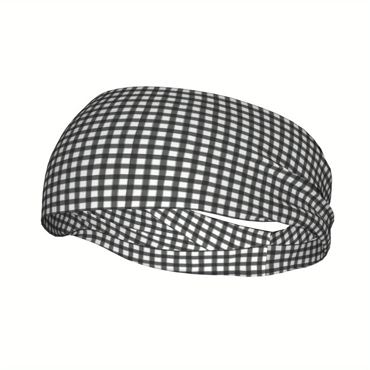 Men's Vintage Headband Plaid Pattern Lightweight Fabric Non Slip Hairband