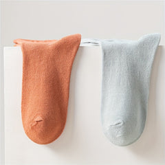 10 Pairs Women's Solid Comfy & Breathable Socks