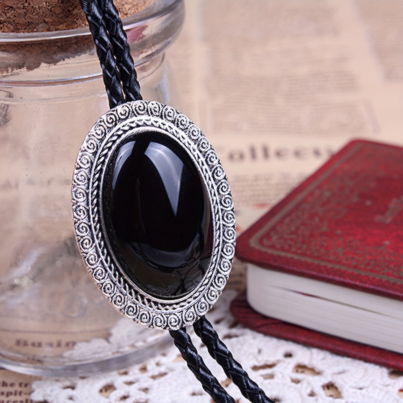 Bolo Tie Unisex Cowboy Leather Necktie Necklace Costume Accessories