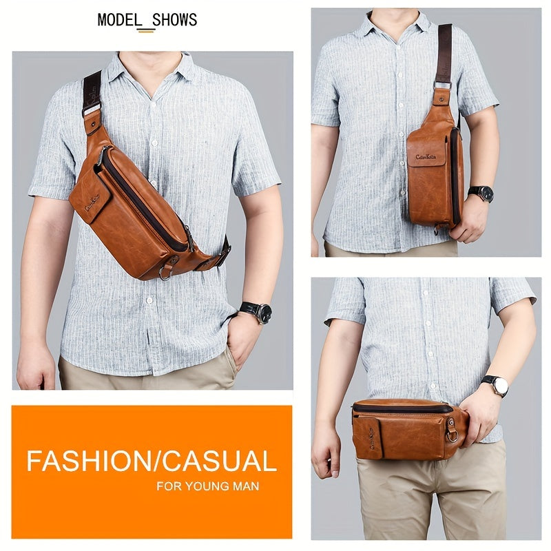 Men's Water Resistant Waist Bag Outdoor Crossbody Shoulder Bag