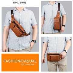 Men's Water Resistant Waist Bag Outdoor Crossbody Shoulder Bag