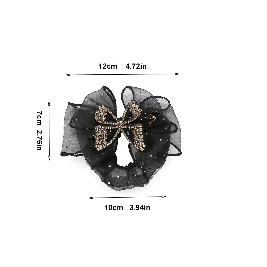 Mesh Hair Tie Back Head Elastic Scrunchie Head Jewelry Hair Accessories