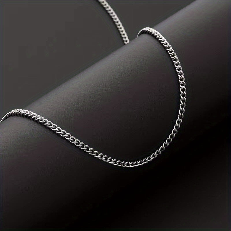 Men's Titanium Steel Necklace Hip hop Pendant with Chain