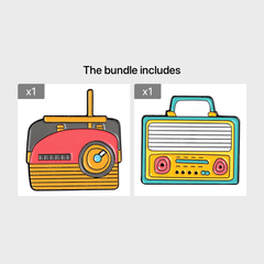 Cartoon Radio Brooch For Men
