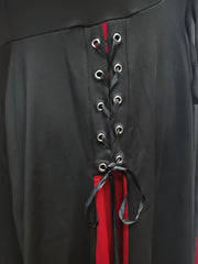  Colorblock Sweetheart Neck Lace Up A line Dress