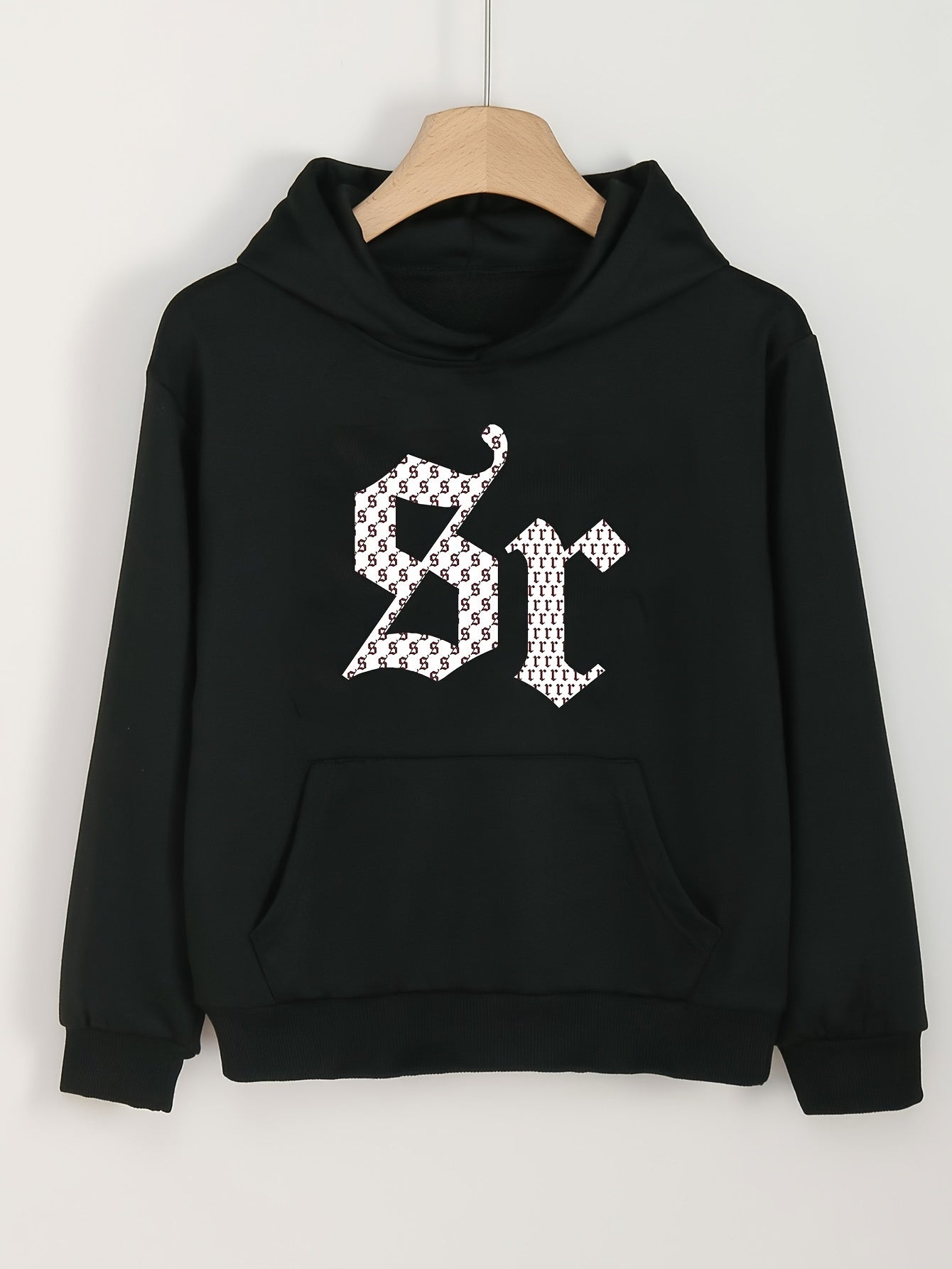 Girls Hooded Sweatshirt 8r Pattern Long Sleeve Pullover