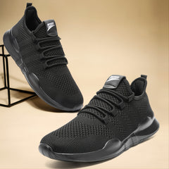 Men's Lightweight Knitted Running Shoes Breathable Sneakers One Size Bigger