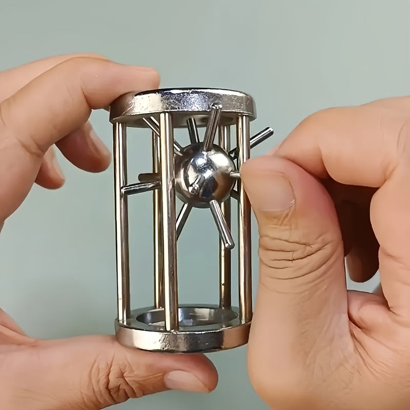Stainless Steel Cage Challenge Game Puzzle Toy Ideal Gift for Adults