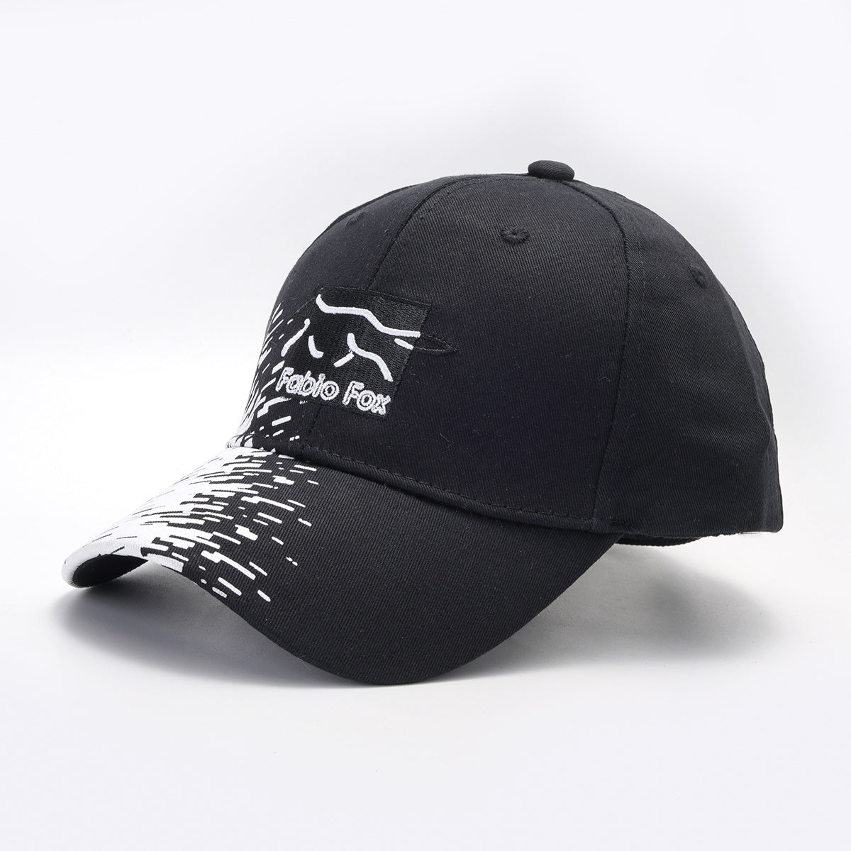 Fox Patch Baseball Cap Solid Embroidery Adjustable Cotton Sun Hat