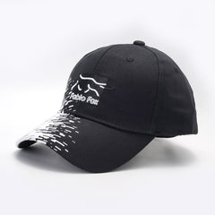 Fox Patch Baseball Cap Solid Embroidery Adjustable Cotton Sun Hat