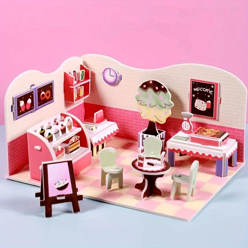 2pcs 3D Jigsaw Puzzle House Model Christmas Gift Thanksgiving
