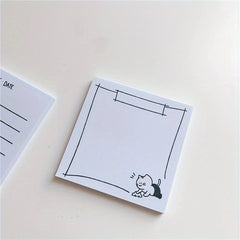 Cartoon Cat Dialog Box Non adhesive Note Paper 50 Sheets Message Book