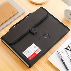 13-Pocket File Organizer with Handle, Expandable Plastic Folder