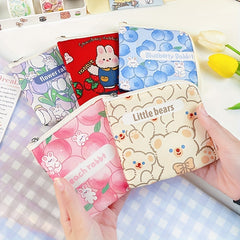 Cartoon Zipper Storage Bag Portable Sanitary Napkin Bag Accessories