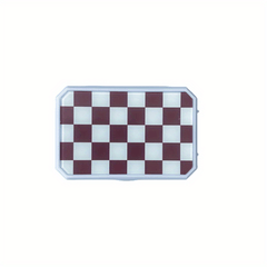 Plaid Lens Case Travel Kit with Mirror and Tweezers