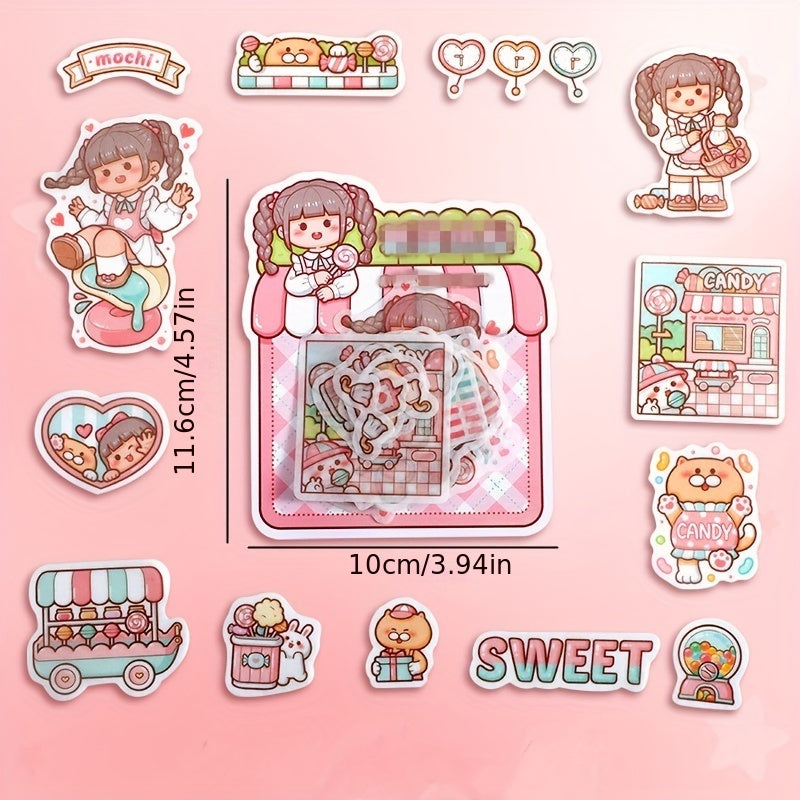 Sweet Potato Hand Ledger Sticker Set - Guka Ins Wind Beauty Girl